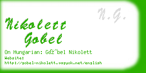 nikolett gobel business card